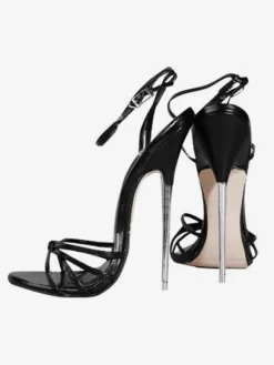 Sandales sexy à palteforme Chaussures Femmes 2026 noir bout ouvert