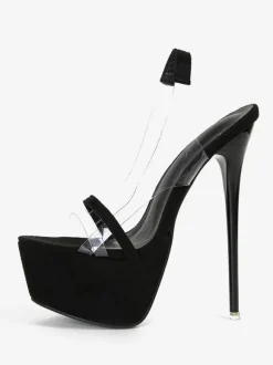 Sandales sexy pour femmes plateforme bout ouvert talon aiguille chaussures sexy