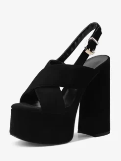 Sandales sexy pour femmes Uede cuir bout ouvert 2 