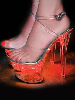 Sandales Sexy à Talons Hauts Ture Rouge PVC Haut Bout Ouvert Talon Aiguille Mules À Talons Hauts