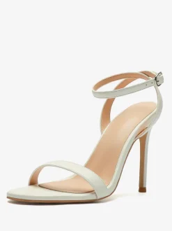 Sandales à talons Chaussures femmes noires bout ouvert talon aiguille