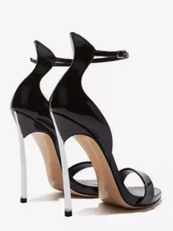 Sandales à talons hauts violettes pour femmes bout ouvert talons aiguilles chaussures de soirée