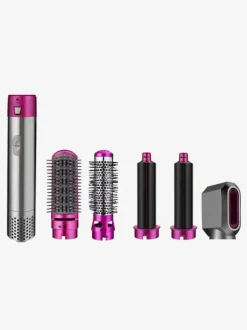 Sèche-cheveux professionnel 5 en 1 ensemble de brosses à friser bigoudi outil de coiffure