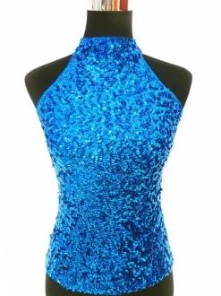 Séduisant costume de danse latine en lycra elasthanne unicolore Vest Déguisements Halloween