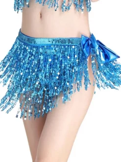 Séduisant costume de danse orientale en polyester en fibre polyester unicolore Danseuse orientale Performance Déguisements Halloween