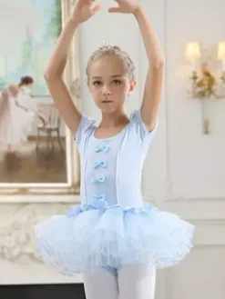 Sexy costume de danse ballet en coton mélangé élégant avec noeud noeud papillion Robe Déguisements Halloween