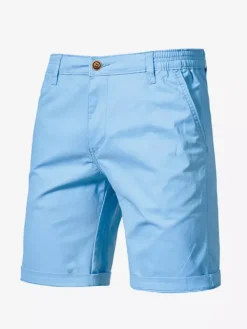Short cargo léger pour homme avec taille élastique pour l'été
