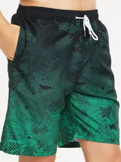 Short de bain homme à séchage rapide grande taille couleur plage