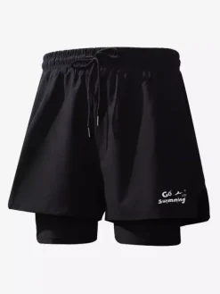 Short imprimé pour homme avec cordon de serrage à la taille pour l'été pour le cyclisme et la plage