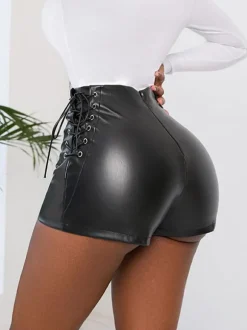 Shorts Pour Femme En Cuir Sexy