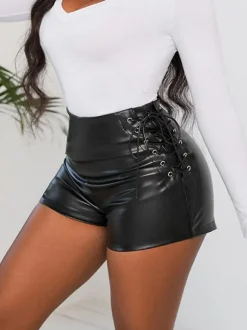 Shorts Pour Femme En Cuir Sexy