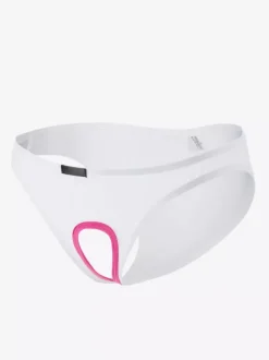 Slip en nylon avec passepoil découpé pour lingerie sexy