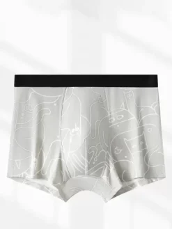 Slip Pour Homme En Coton Confortable Imprimé Sous-Vêtement