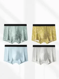 Slip Pour Homme En Coton Confortable Imprimé Sous-Vêtement