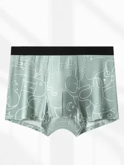 Slip Pour Homme En Coton Confortable Imprimé Sous-Vêtement