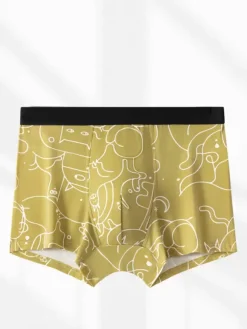 Slip Pour Homme En Coton Confortable Imprimé Sous-Vêtement