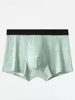 Slip Pour Homme En Coton Confortable Imprimé Sous-Vêtement