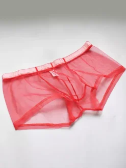 Sous-vêtements Lingerie Homme Lingerie Homme Sexy Culotte Transparente Ture Rouge Lingerie