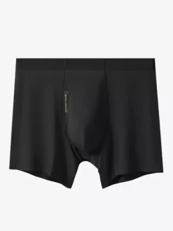 Sous-vêtements pour hommes caleçons boxers longs en fibre de bambou naturelle caleçons unis de qualité supérieure