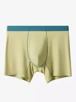Sous-vêtements pour hommes caleçons boxers longs en fibre de bambou naturelle caleçons unis de qualité supérieure