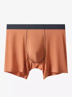 Sous-vêtements pour hommes caleçons boxers longs en fibre de bambou naturelle caleçons unis de qualité supérieure