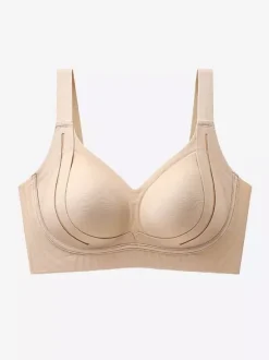 Soutien-gorge sans armatures avec maintien latéral brassière confortable et sans coutures.
