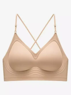 Soutien-gorge sans coutures à dos en U brassière invisible sans bretelles fines