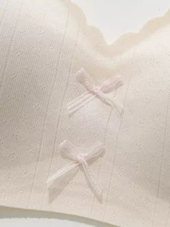 Soutien-gorge sans coutures et sans armatures brassière douce et confortable à bord festonné