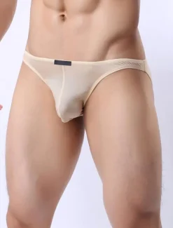 String homme sexy en nylon unicolore