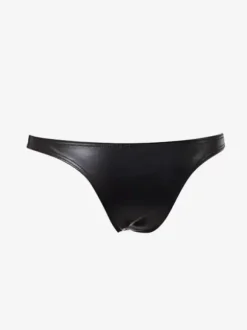 String homme sexy noir style cuir verni