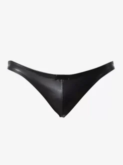 String homme sexy noir style cuir verni