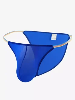 String transparent pour homme culotte sexy avec pochette slip lingerie