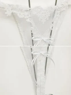 String Femmes Sexy 2026 en dentelle Coeurs en Nylon Dos T