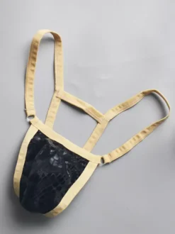 String sexy taille basse pour homme sous-vêtement avec poche bombée