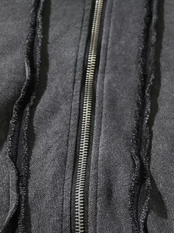 Sweat À Capuche En Polyester Manches Longues Glissière Éclaire Décontracté Homme