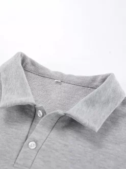 Sweat-shirt polo oversize drapé boutons partiels sur le devant pull basique décontracté