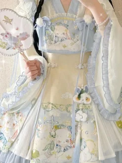 Sweet Lolita Outfits Accessoire de couvre-chef sans manches en jacquard bleu bébé