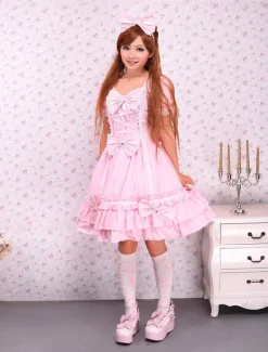 Sweet Rose Lotila OP robe et Cape avec des arcs et des volants Déguisements Halloween