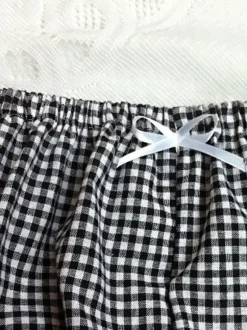 Sweet Lolita bouffante Plaids deux tons arcs coton Lolita Shorts pour femmes Déguisements Halloween