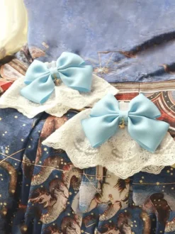 Sweet Lolita Oversleeve Lace Trim Bow Franges métalliques Accessoires Lolita