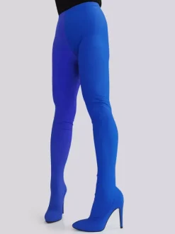 Talon Aiguille Cuissardes Pantalon Bottes Tissu Élastique Femme Sexy