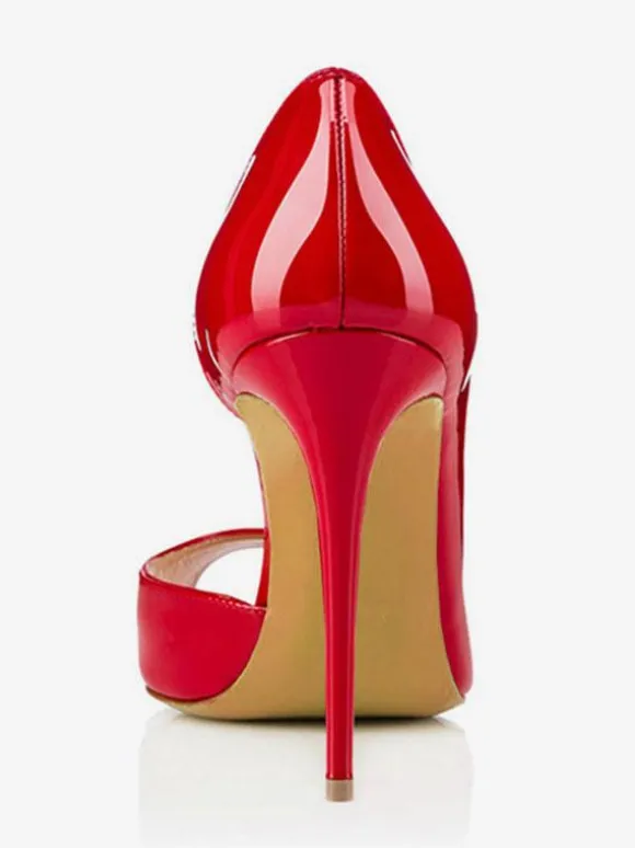 Talon haut escarpins femme bout ouvert