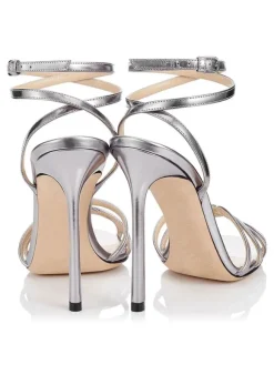 Talon Haut Sandales Argent Orteil Ouvert Lanière À Cheville Chaussures De Sandales Sandales Femmes 2026 De Robe
