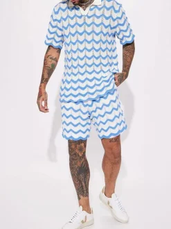 Tenue de Sport Homme 2 Pièces Manches Courtes Col Rabattu Noir