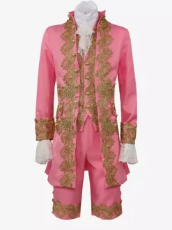Tenue rétro vintage médiévale Renaissance manteau et pantalon style prince gentleman brodé déguisement homme carnaval royal mascarade carnaval de Venise