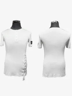 Top de danse latine blanc hommes vêtements de danse de danseur latine Sexy