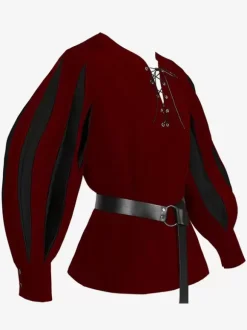 Top Noir Blanc Vintage Rétro Rayures Manches Longues Vintage Costumes Pour Homme Déguisement Vintage Bourgogne