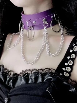 Tour de cou en métal noir Lolita Détails en métal Métallique Divers Accessoires Lolita