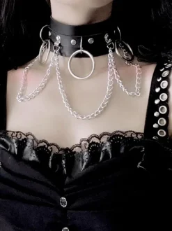 Tour de cou en métal noir Lolita Détails en métal Métallique Divers Accessoires Lolita
