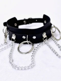 Tour de cou en métal noir Lolita Détails en métal Métallique Divers Accessoires Lolita